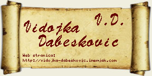 Vidojka Dabesković vizit kartica